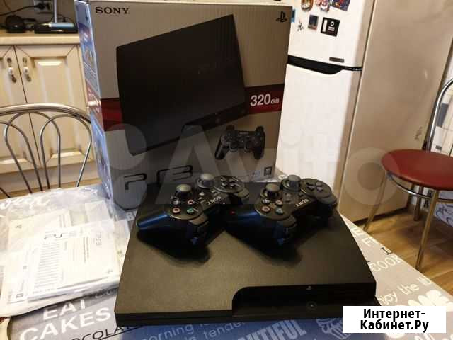 PS3Slim 320 гб+2 геймпада+47игр Прошита HEN Ярославль - изображение 1