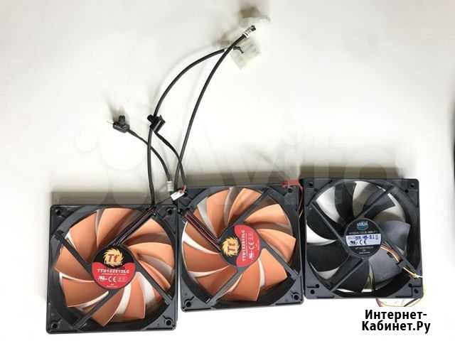 Корпусной регулируемый кулер thermaltake 2шт+ 1 CM Санкт-Петербург - изображение 1