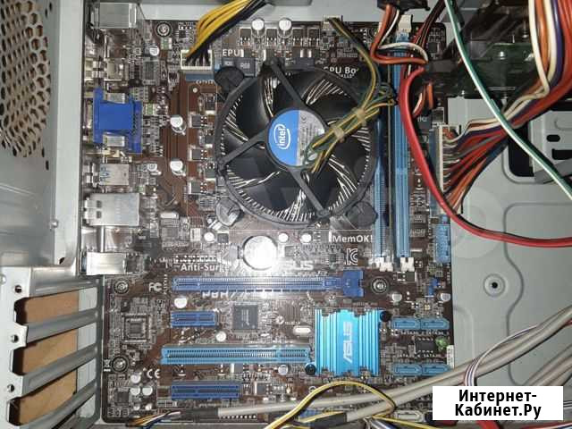 Материнская плата 1155 asus p8h77-m le Хабаровск - изображение 1