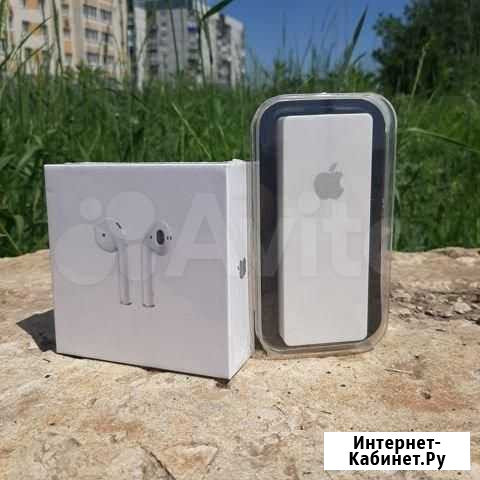 Airpods 2 белые с анимацией + power bank в подарок Воронеж - изображение 1