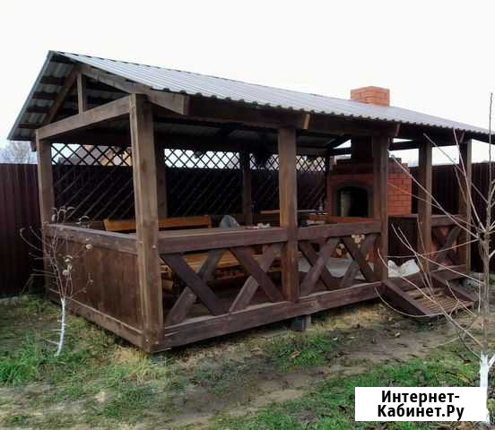 Деревянная беседка под ключ Белгород - изображение 1