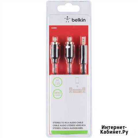 Кабель аналоговый аудио Belkin Jack 3.5 папа/2xRCA Оренбург