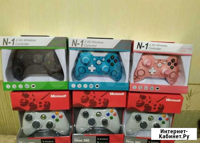 Геймпад xbox ONE/PC/PS3 N1 беспроводной + адаптор Хабаровск - изображение 1