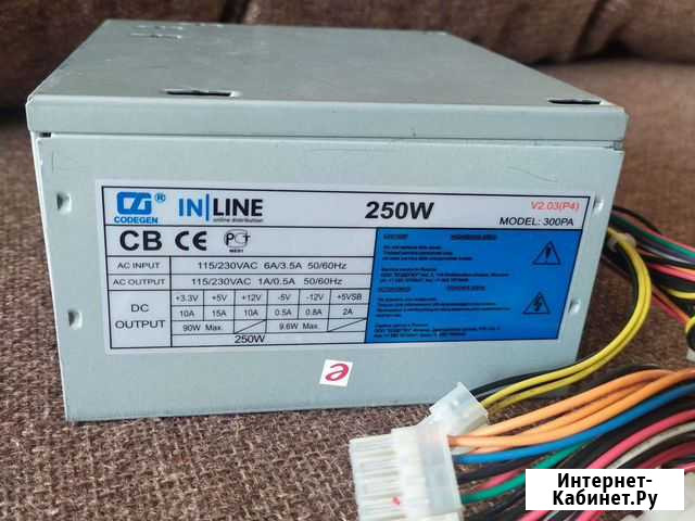 Блок питания 250w inline Москва - изображение 1