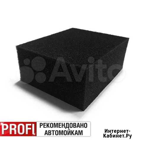 Губка поролоновая (чёрная / двухслойная / крупнопо Набережные Челны - изображение 1