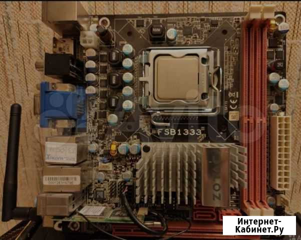 Комплект Mini-ITX LGA 775, 4 ядра, 4Гб, WiFi Динская - изображение 1