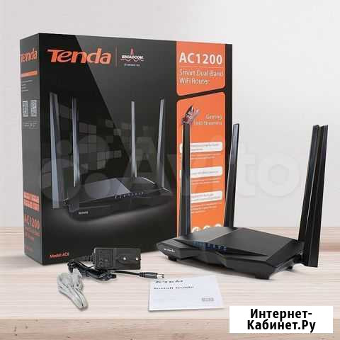 Wi-Fi Tenda AC-6 Оригинал 4х Антенный 2.4и5 Махачкала - изображение 1