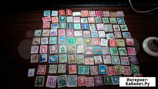 100 штук зарубежные марки гашенные Тольятти - изображение 1