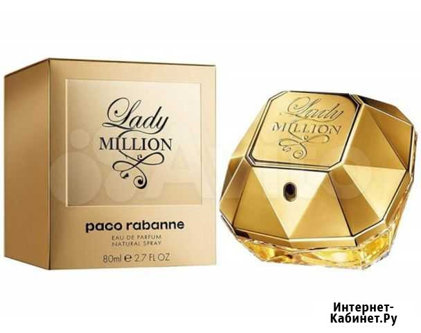 Парфюмерная вода Paco Rabanne Lady Million 80мл Пермь - изображение 1