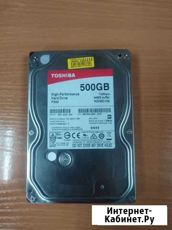 Жесткий диск Toshiba P300 500 Гб hdwd105uzsva Елизово - изображение 1