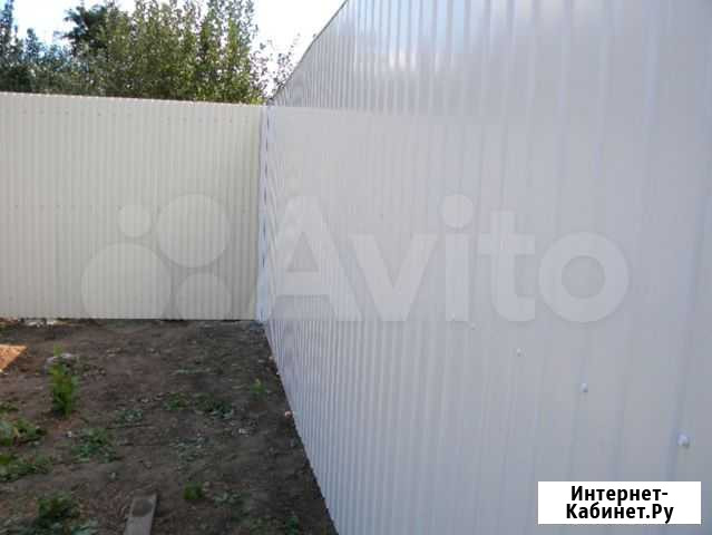 Забор из профнастила с монтажем Новосибирск - изображение 1