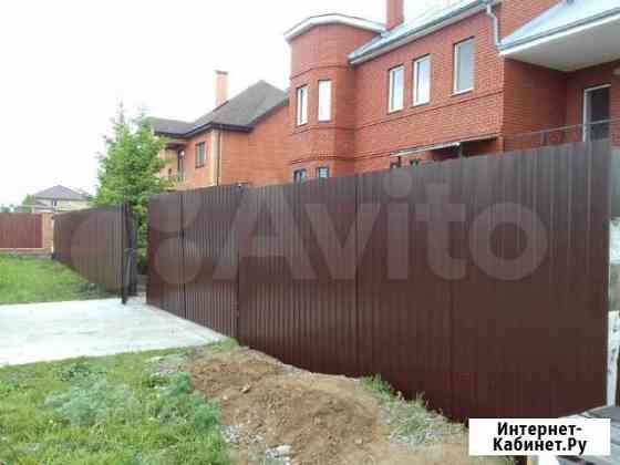 Забор из профнастила под ключ Новосибирск