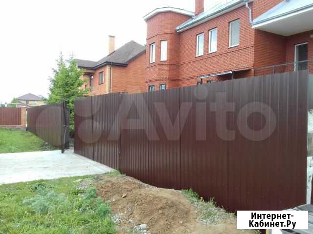 Забор из профнастила под ключ Новосибирск - изображение 1