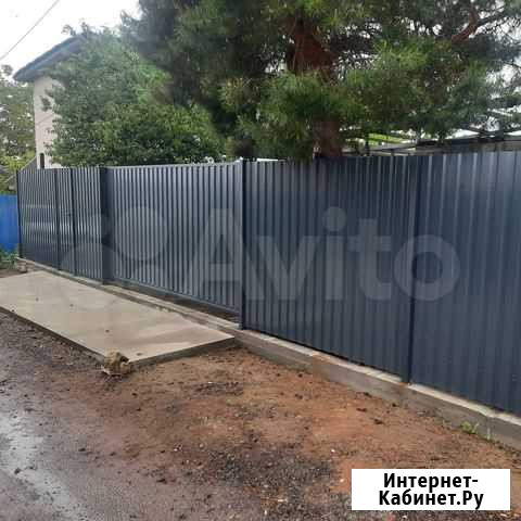 Забор из Профнастила H2.0м усиленный Волгоград - изображение 1