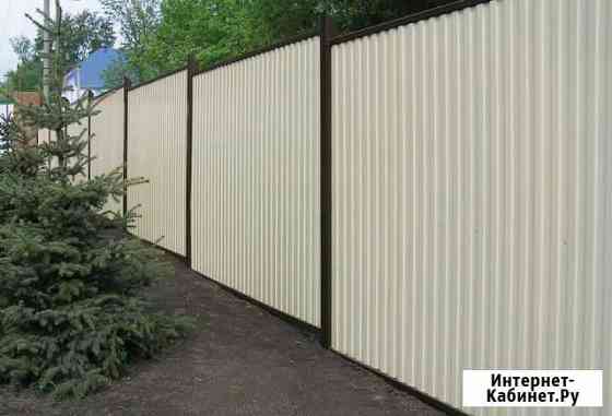 Забор из профнастила с монтажем Новосибирск