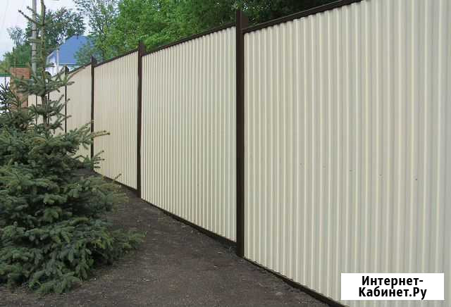 Забор из профнастила с монтажем Новосибирск - изображение 1