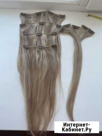 Натуральные волосы на заколках, блонд Тюмень - изображение 1