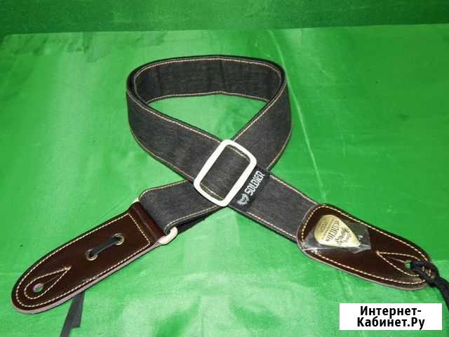 Ремень гитарный чёрная джинса Москва - изображение 1