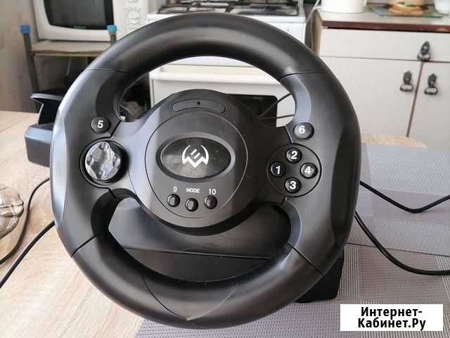 Игровой руль с педалями для пк Омск - изображение 1