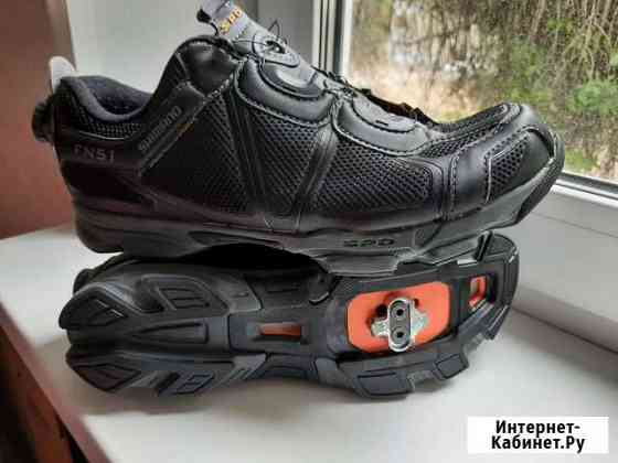 Велотуфли Shimano FN51, шипы, 42 р, стелька 27 см Самара