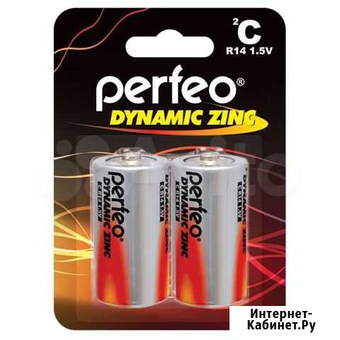Батарейка солевая C R14 1,5V Perfeo 2 шт Челябинск - изображение 1