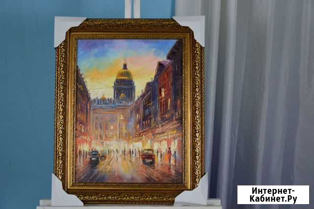 Картина. Вид Санкт-Петербурга.Холст-масло Санкт-Петербург - изображение 1
