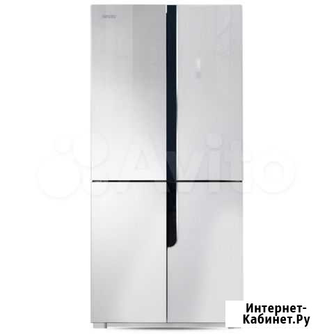 Холодильник Ginzzu NFK-500 White glass Рязань - изображение 1