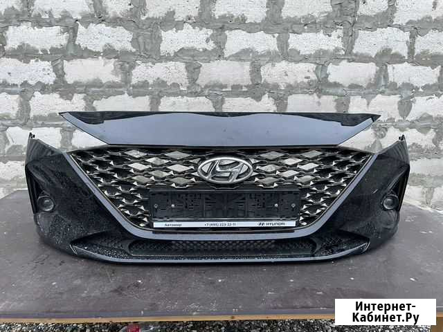 Передний бампер Хендай Солярис 2020-2021 Махачкала - изображение 1