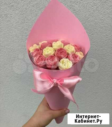 Розовый букет из 19 шоколадных роз сразит любую Казань - изображение 1