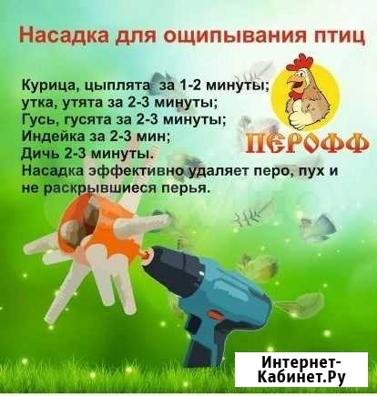 Насадка для ощипывания птицы перофф Уфа - изображение 1