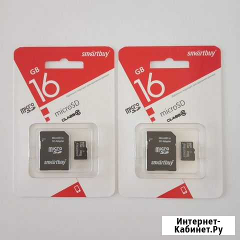 Smart BUY 16GB micro sdhc class 10 + SD адаптер Мытищи - изображение 1