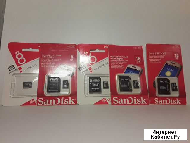 Карта памяти MicroSD 8, 16, 32гб Уфа - изображение 1
