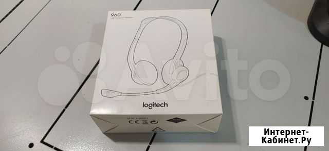 Гарнитура logitech 960 / наушники с микрофоном Новосибирск - изображение 1