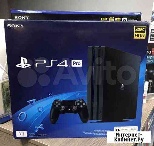 Sony PS4 Pro + 2 геймпад + игры + гарантия Калуга