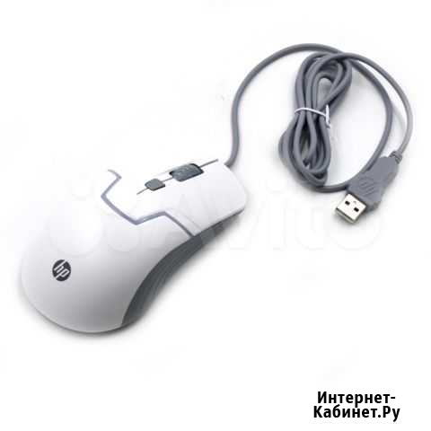 Мышь игровая HP M100, 1000/1600Dpi, 1.5м, 4кн, Bla Челябинск - изображение 1