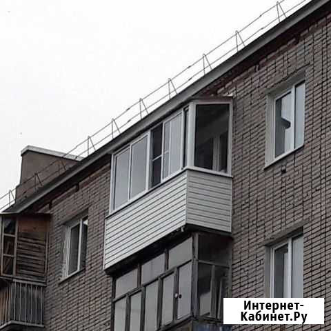 Остекление балкона с крышей Красноярск - изображение 1