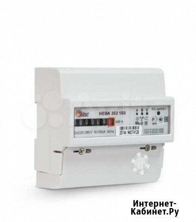 Счетчик электр трехфазный нева 303 5-100А Красноярск - изображение 1