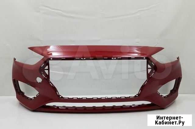 Бампер Hyundai Solaris New цвет Красный Чебоксары - изображение 1