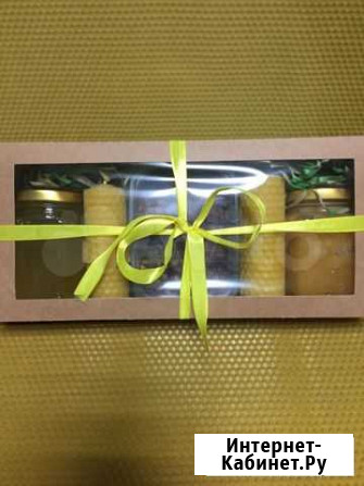 Подарочный набор Мёд свеча и перга Красноярск - изображение 1