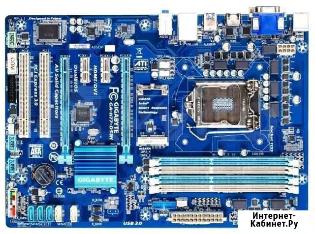Материнская плата Gigabyte GA-H77-DS3H 1155 сокет Пермь - изображение 1