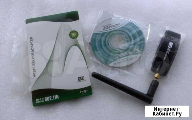 Wi-fi USB 2.0 адаптеры 300мбс внеш. антенна Хабаровск - изображение 1