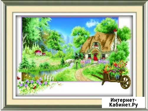 Алмазная мозаика Времена года.Весенний домик 58*40 Красноярск - изображение 1