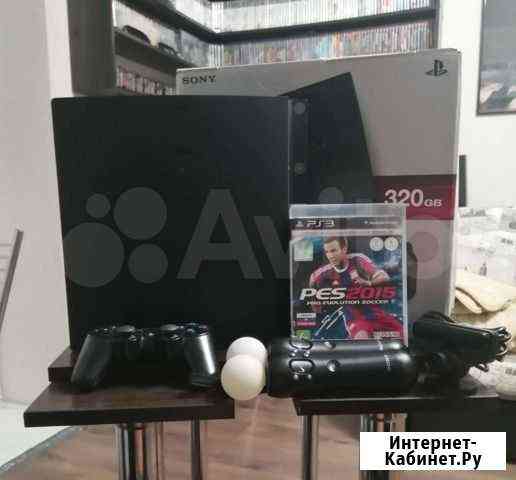 Прошитая Sony PS3, 50 игр, 2 геймпада, мув, камера Самара