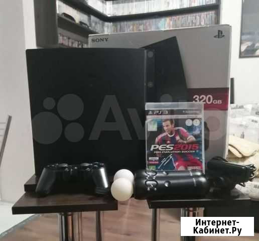 Прошитая Sony PS3, 50 игр, 2 геймпада, мув, камера Самара - изображение 1