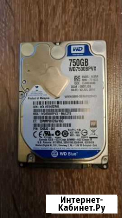2.5 жёсткий диск 750 Gb WD Санкт-Петербург - изображение 1