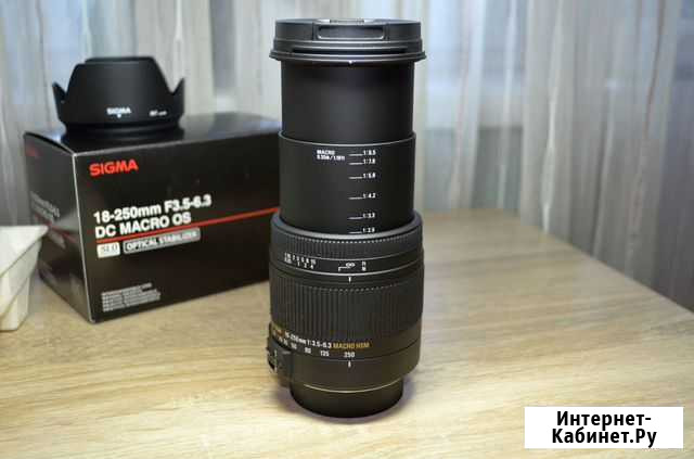 Супер объектив для Canon sigma 18-250 macro os Рязань - изображение 1