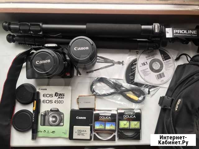 Фотоаппарат Canon 450 D полный комплект Идеальное Санкт-Петербург - изображение 1