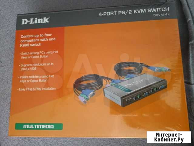 D - link 4 port ps/2 kmv switch новый Псков - изображение 1