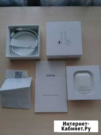 Беспроводные наушники TWS Apple Airpods mrxj2RU/A Уфа - изображение 1