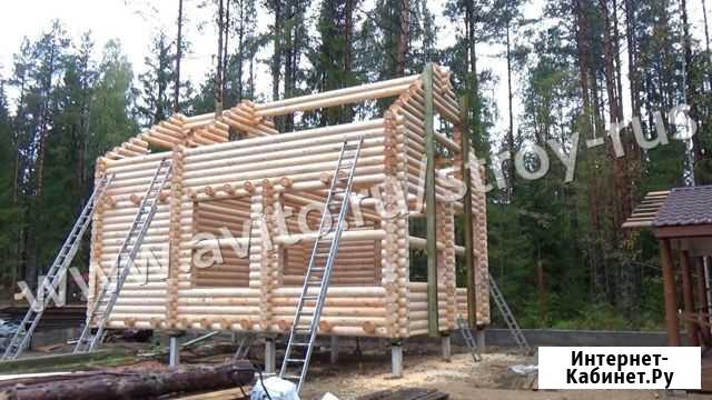 Сруб дома-бани 6.0х9.0м. полтора этажа из бревна Санкт-Петербург - изображение 1